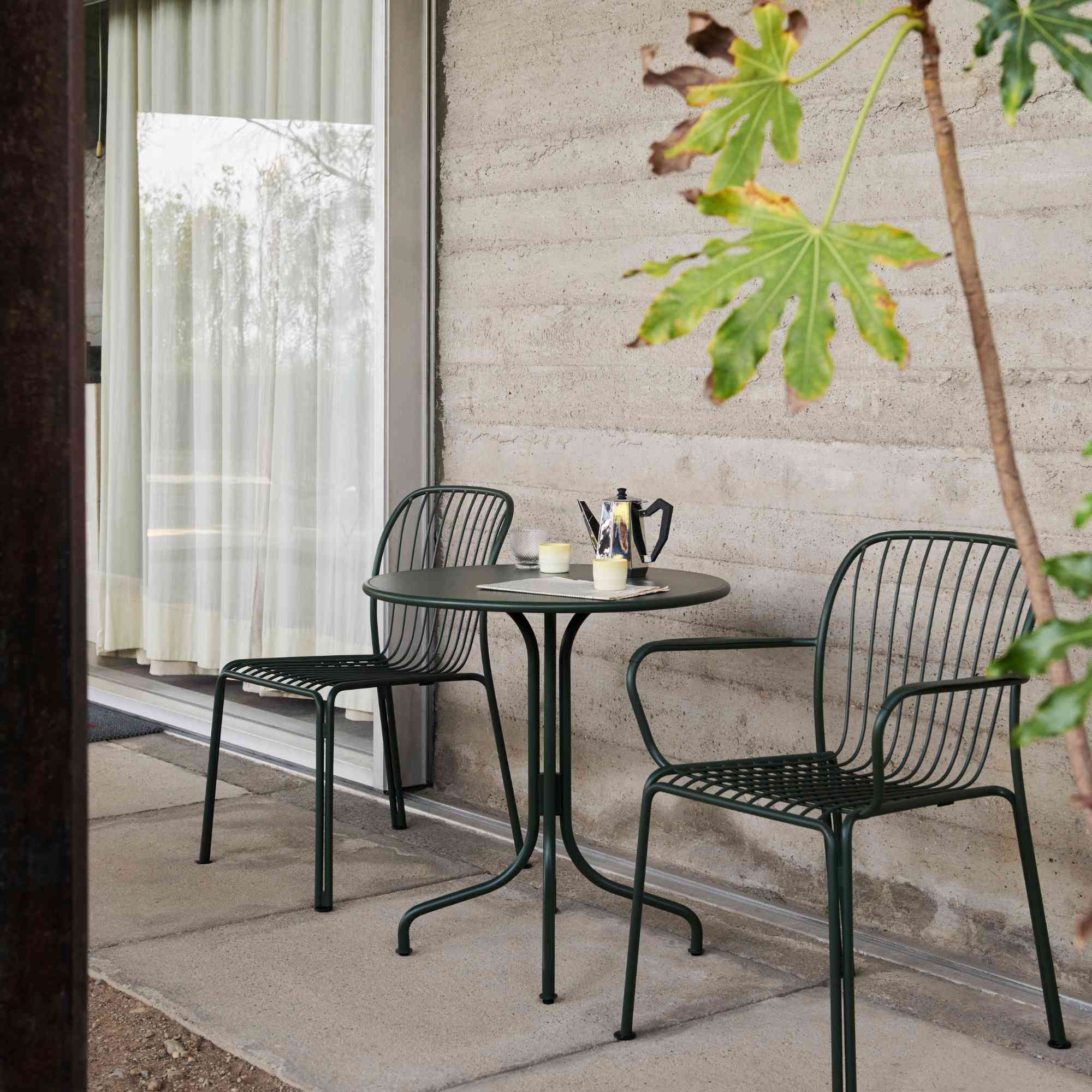 كرسي تناول الطعام للأماكن الخارجية Thorvald SC95 - أسود دافئ