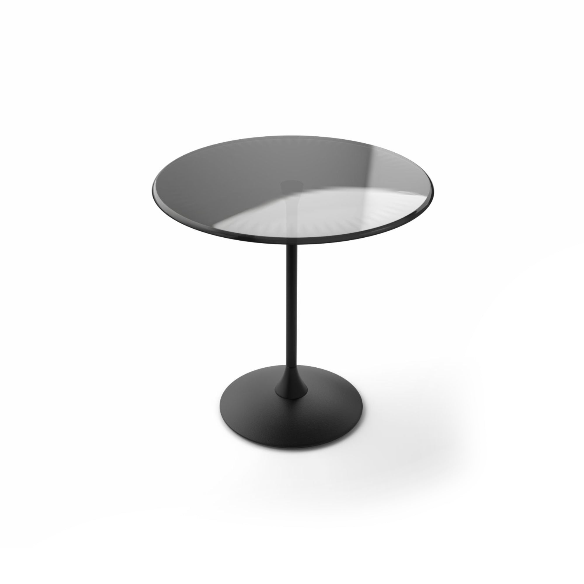 Tulip P4600 Side Table - Black Metal GN/Smoked Glass TFTF-2