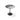 Tulip P4600 Side Table - Black Metal GN/Smoked Glass TFTF