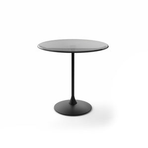 Tulip P4600 Side Table - Black Metal GN/Smoked Glass TFTF