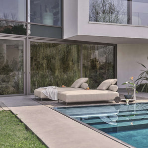 Sanders Air OE1W00 Outdoor Sunbed - Galvanize Steel/Fabric P (Perth 002)