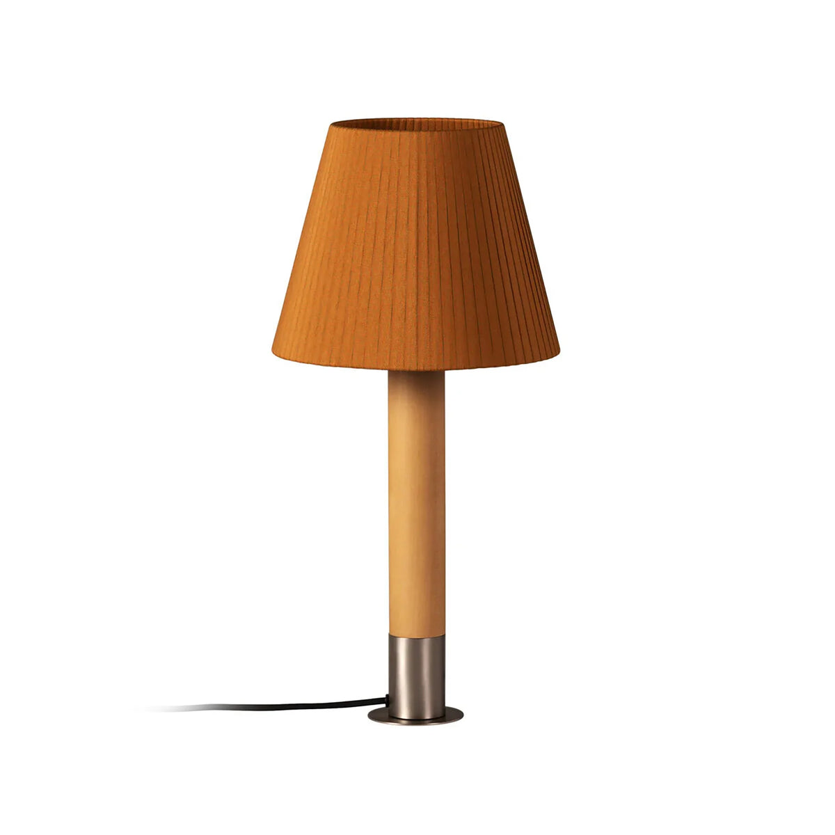 Basica Table Lamp – 25x52 / Metal (Stabilizing Disc Nickel) / Mustard Raw Color Ribbon-1
