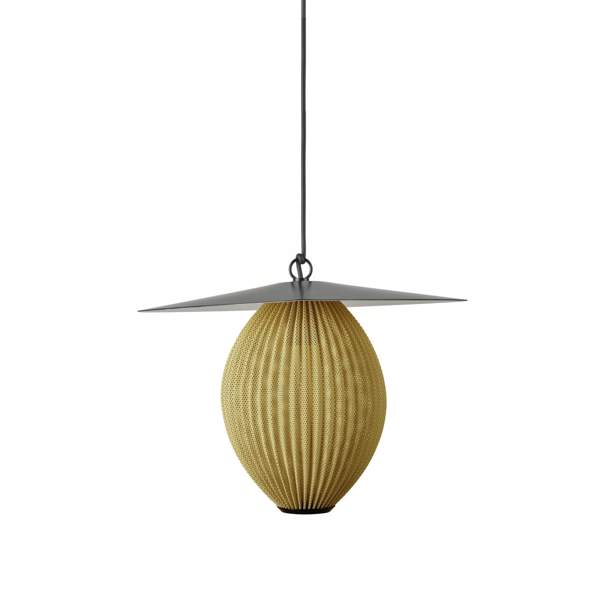 Satellite 59095 Medium Outdoor Pendant Lamp - Black/Mustard Gold