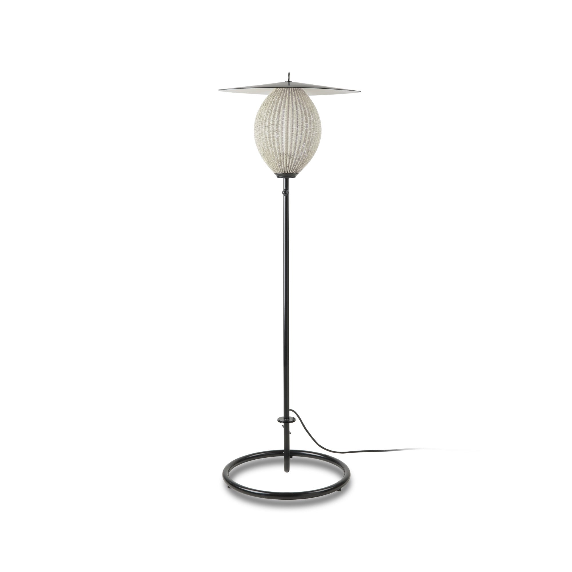 Satellite 59110 Outdoor Floor Lamp - Black/Cream White