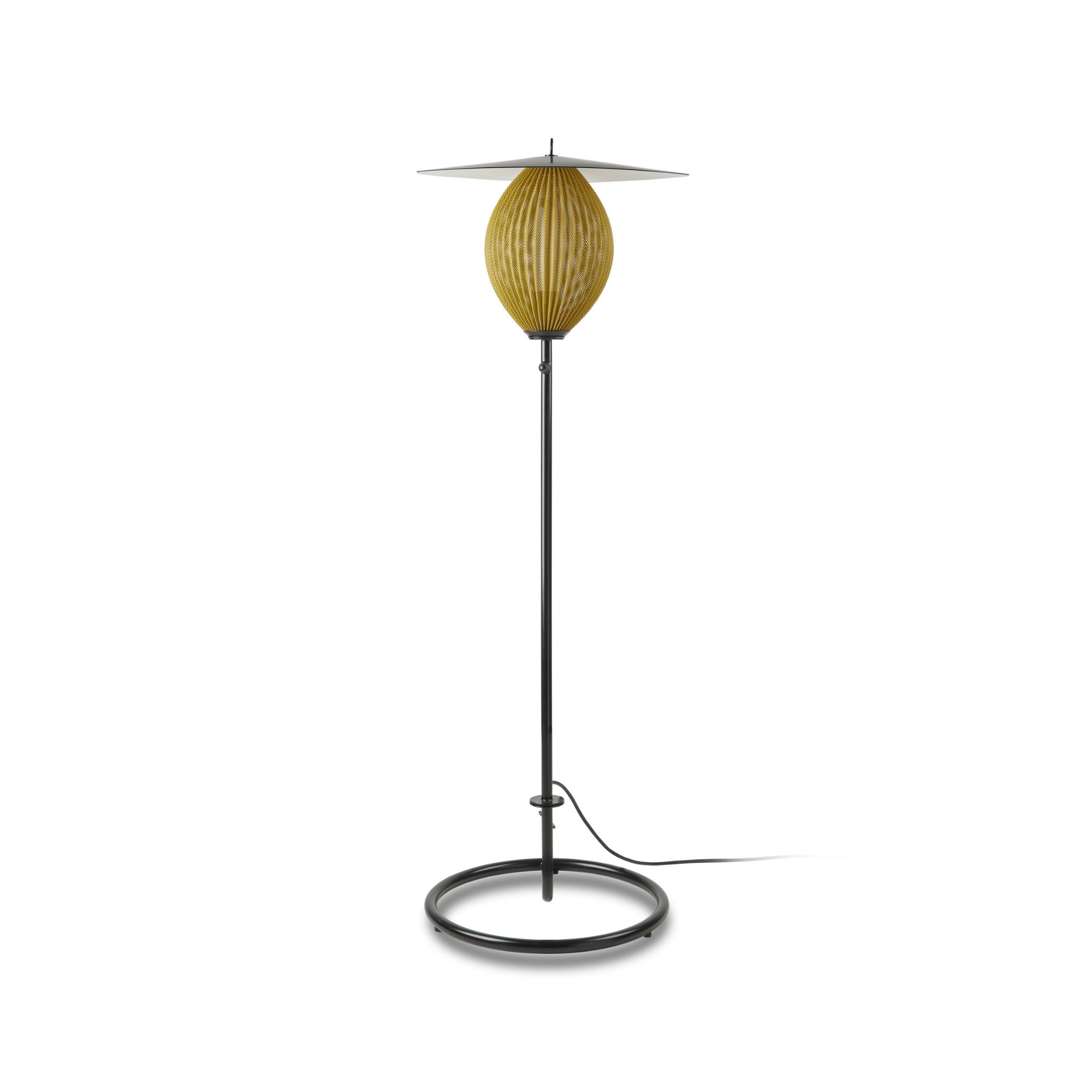 Satellite 59110 Outdoor Floor Lamp - Black/Mustard Gold