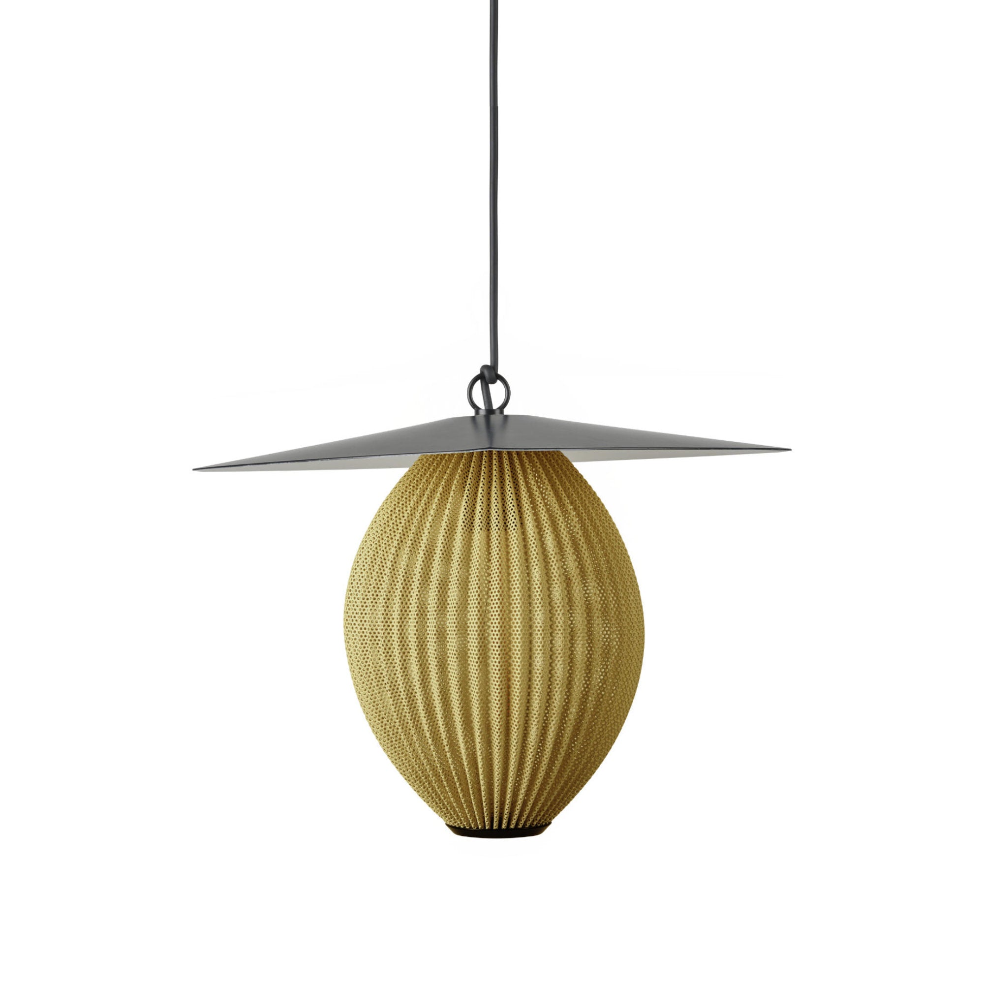 Satellite 60450 Large Outdoor Pendant Lamp - Black/Mustard Gold-1