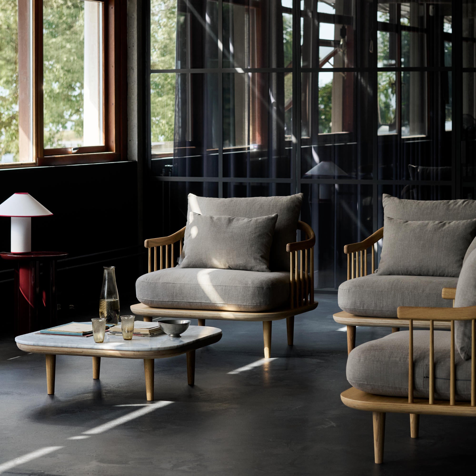 Fly SC1 Armchair - Oiled Oak/Fabric 1 (Hot Madison 094)-3