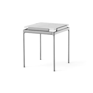 Sett LN11 Side Table -  Dark Chrome/Bianco Carrera Marble