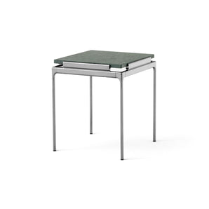 Sett LN11 Side Table - Dark Chrome/Verde Guatemala Marble