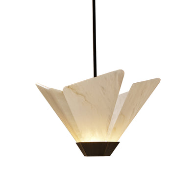 Shard Pendant Lamp - Antique Bronze/Honed Alabaster