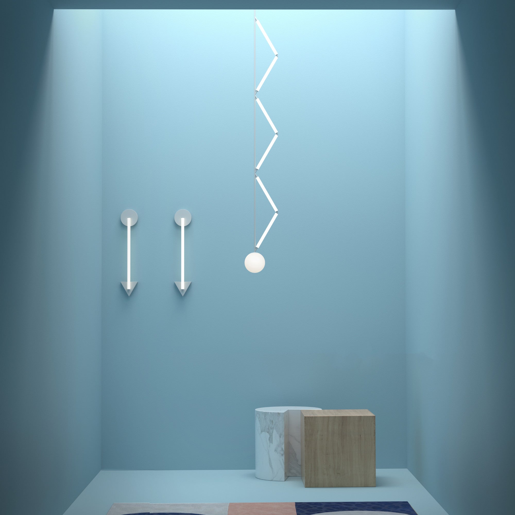 Side Triangle P01 Pendant Lamp - Nickel