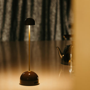 Sips Portable Table Lamp - Chocolate/Gold