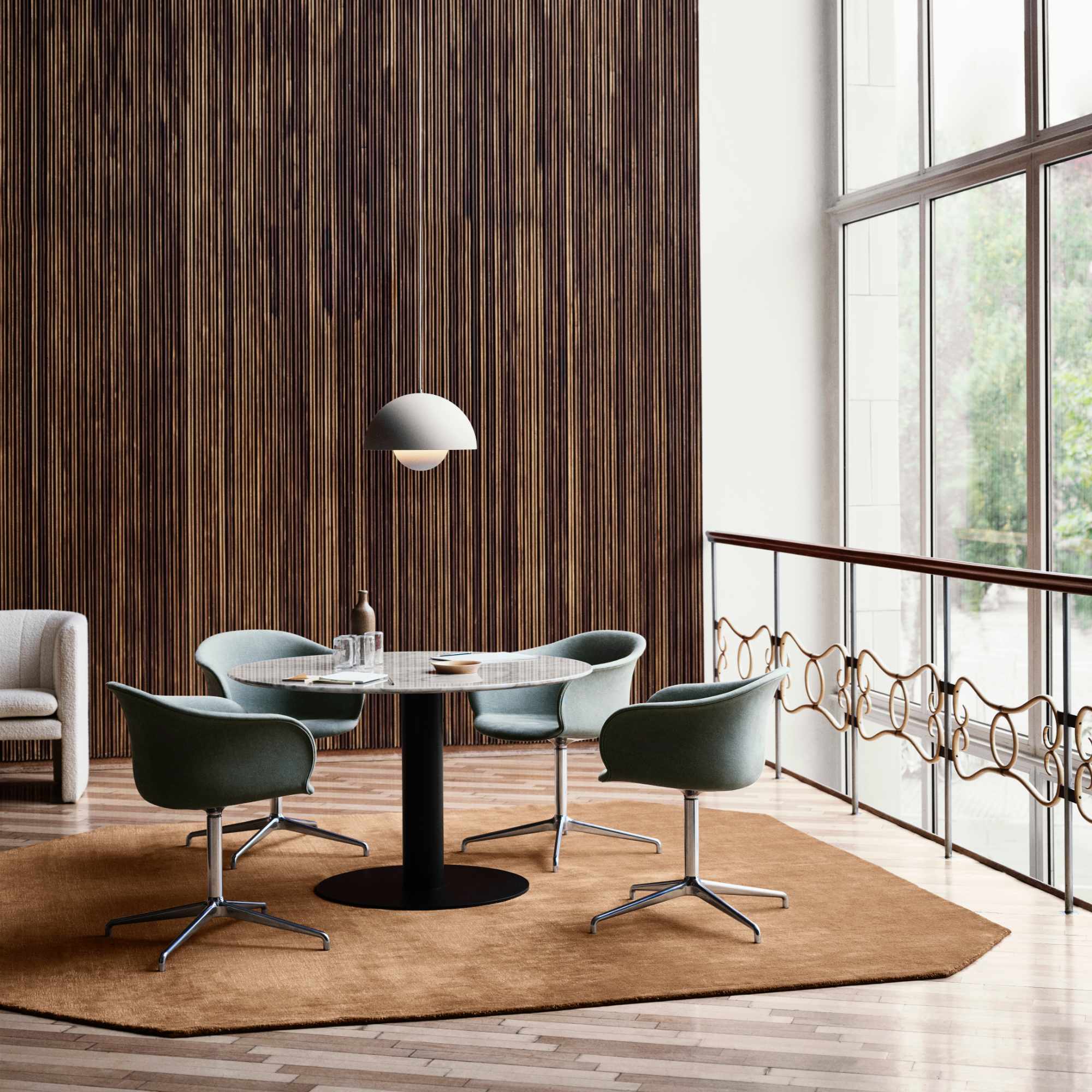 In Between SK12 Dining Table - Black/Bianco Carrara-3
