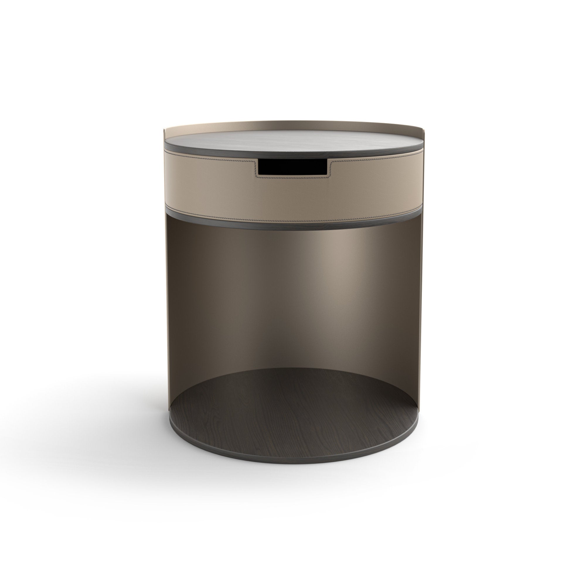 Skin SKIBJCM01 Bedside Table - Leather (Hemp CR10)-2