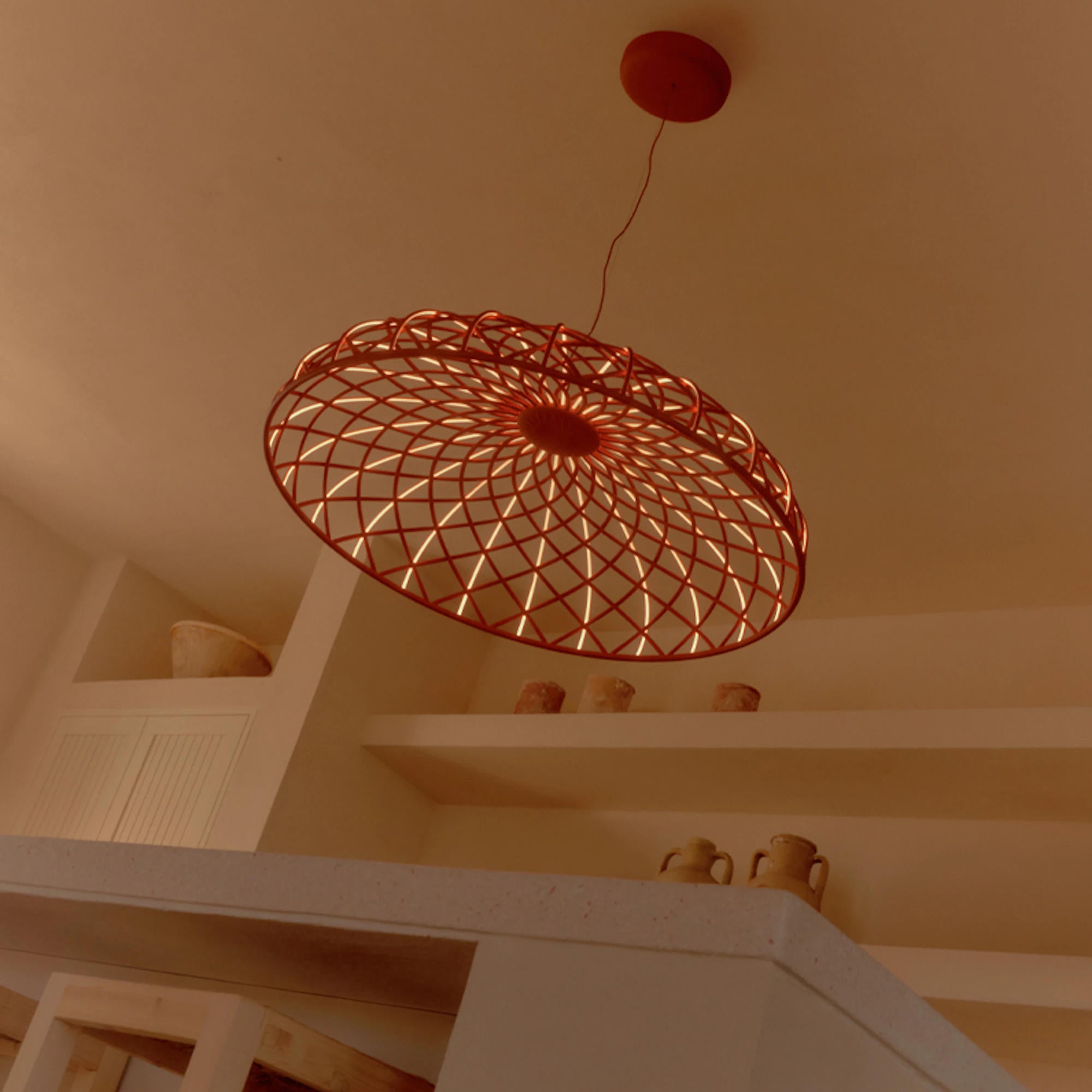 Skynest Suspension Pendant Lamp - Brick Red-2