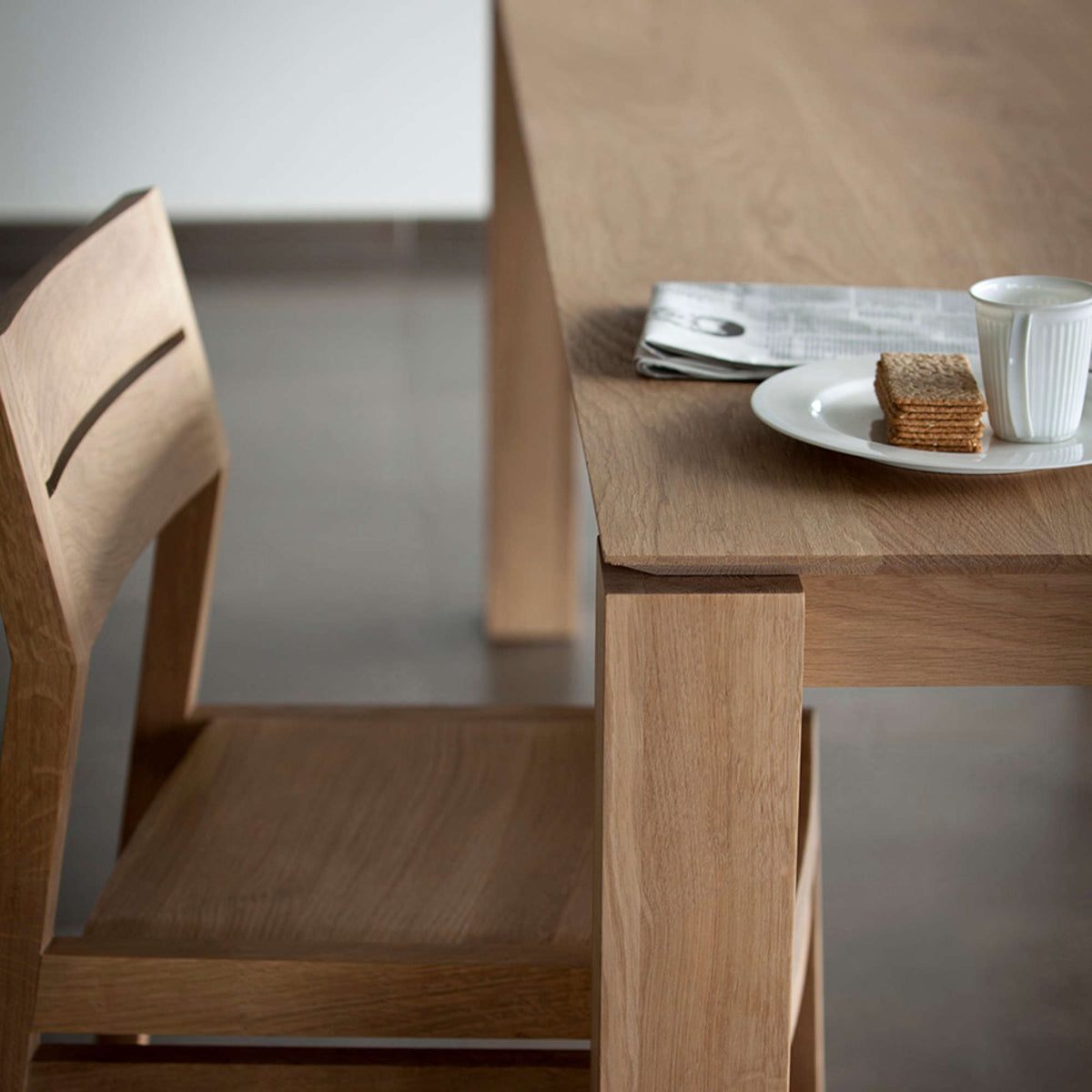Slice Dining Table – 160x90x76 / Wood (Oak)-2