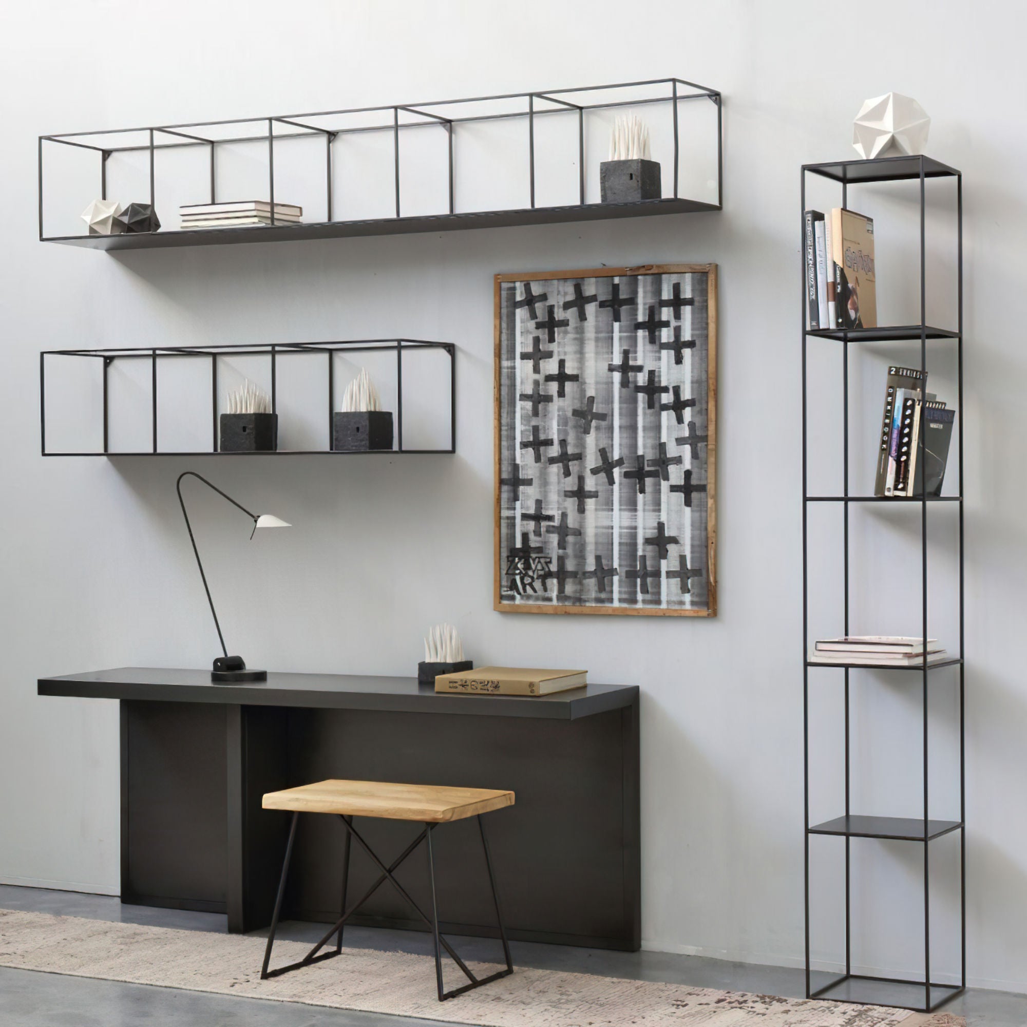 Slim Irony 651 Bookcase - Copper Black