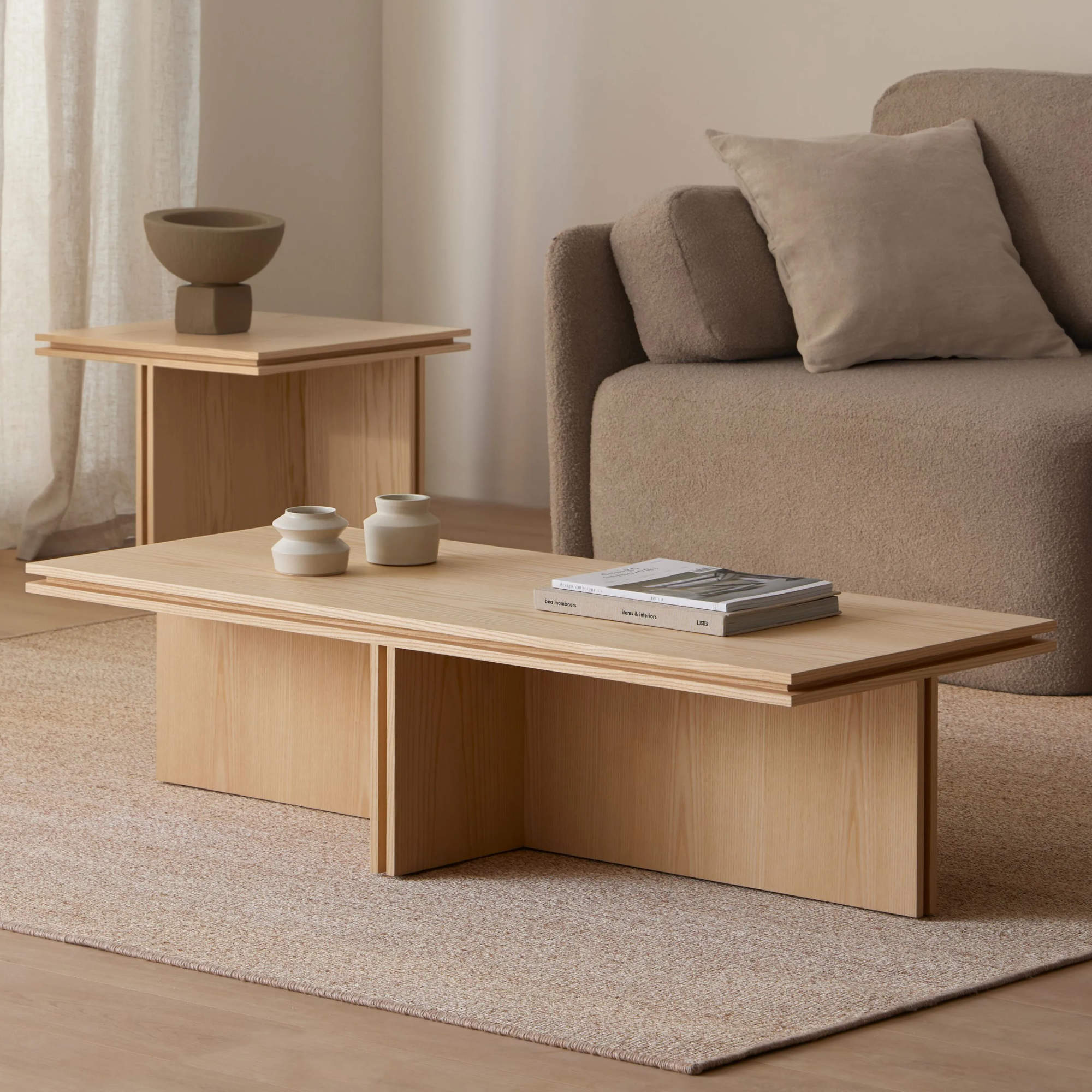 طاولة جانبية Slot SLOT-55 - رماد ملون باللون الأسود-4