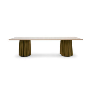 Softcolumn Dining Table - Oak/Fabric E (Hero)