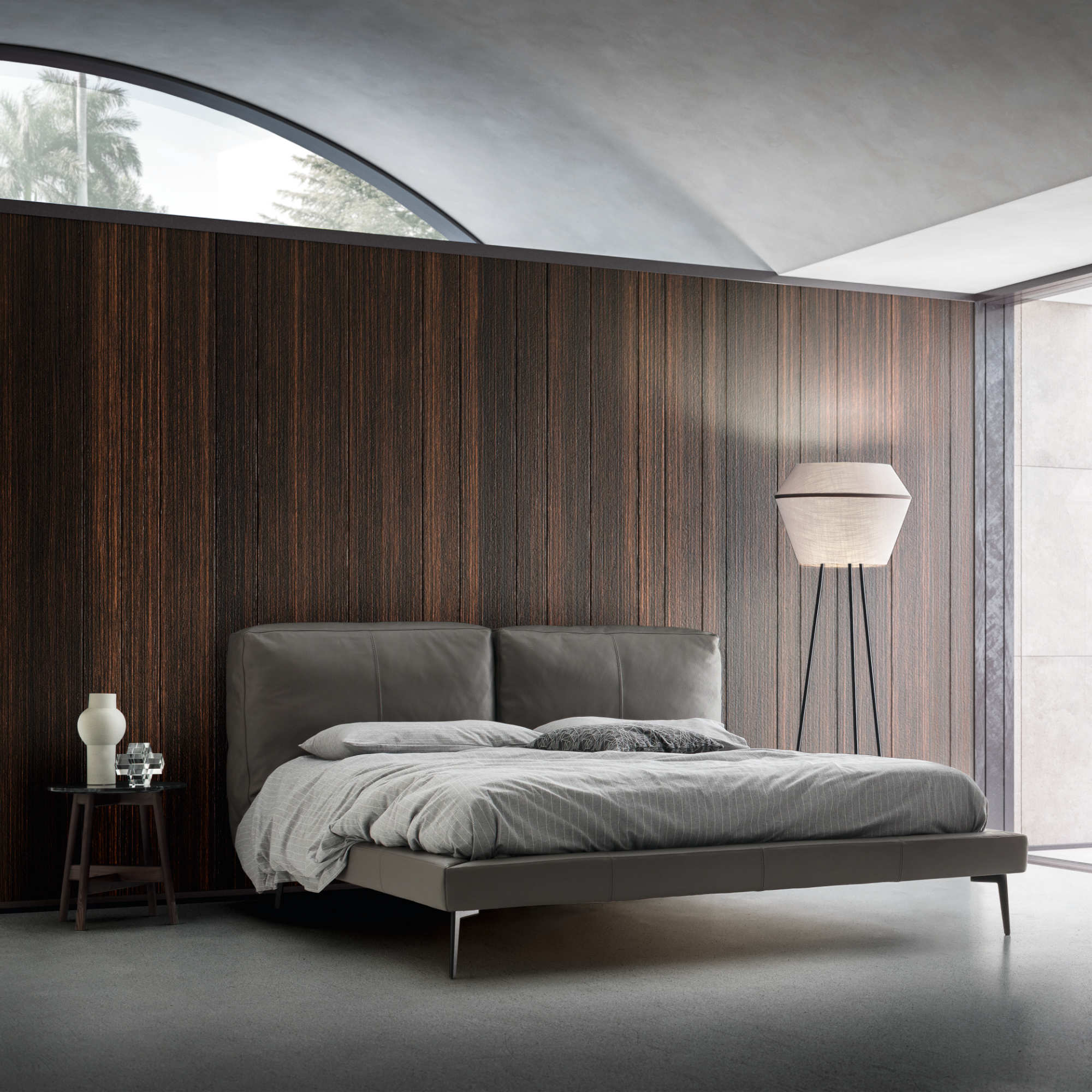 Sound 180 Bed - Light Brown (ME11)/Fabric M (Medley 002)-2