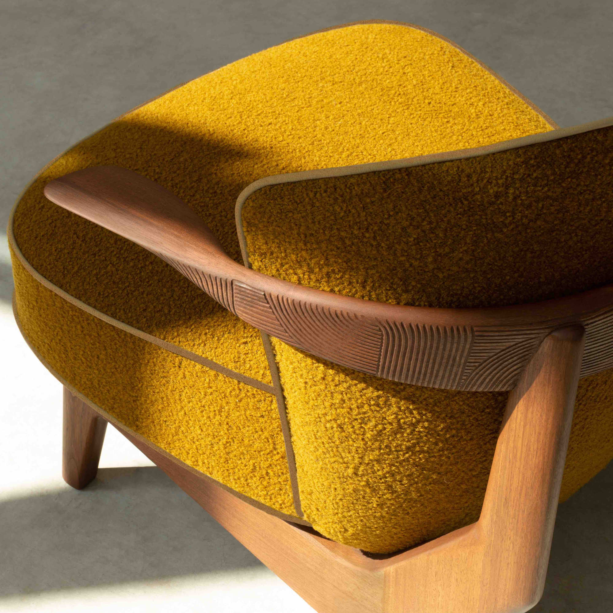 Sova Lounge Chair - Walnut Oil/Fabric (Baru 0200)-4