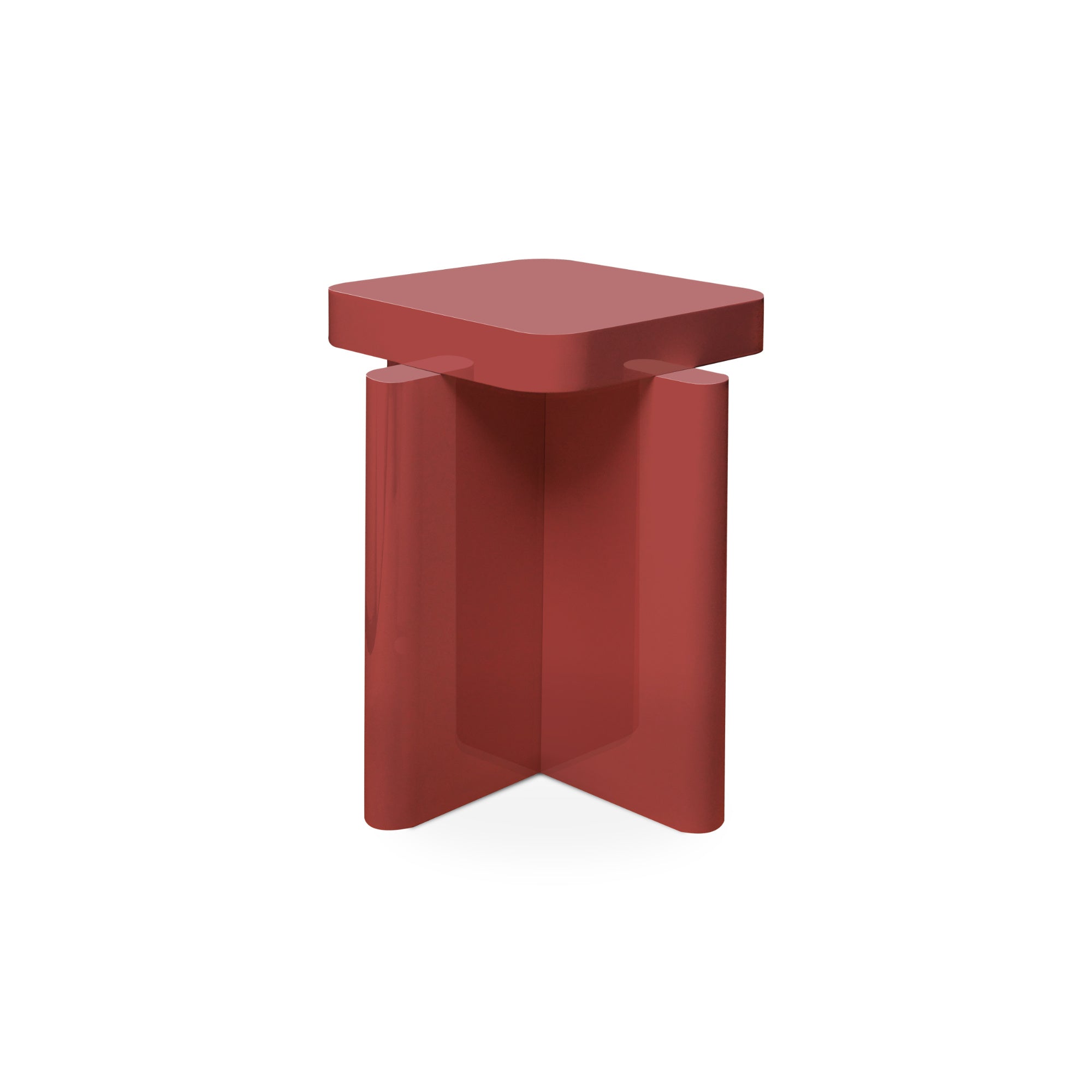 طاولة جانبية Spina T1.1 - أحمر ترابي-1