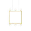 Square Small Globe Pendant Lamp - Brass