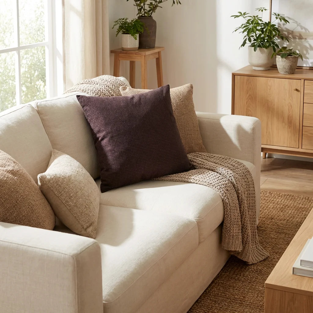 Squared Cushion - Brown/Black