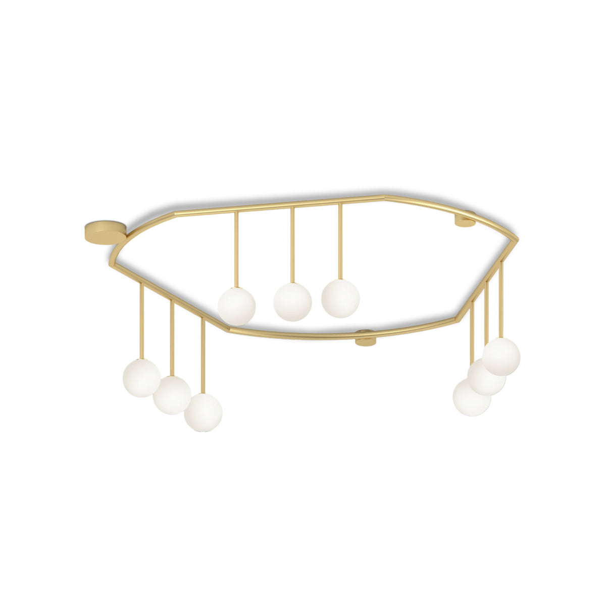 Standing Globes Ceiling Lamp – 106x31 / Brass-1