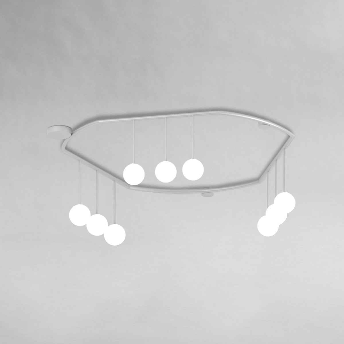 Standing Globes Ceiling Lamp – 106x31 / Nickel-2