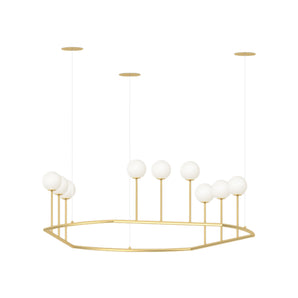 Standing Globes Pendant Lamp - Brass