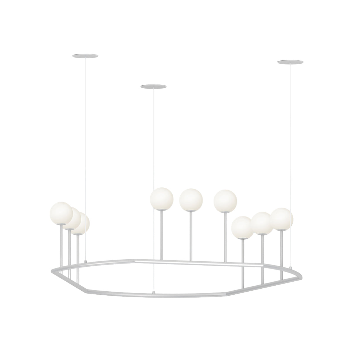 Standing Globes Pendant Lamp – 101x30 / Nickel-1