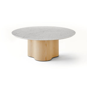 Stella ST-23 Coffee Table - Natural Oak/White Marble