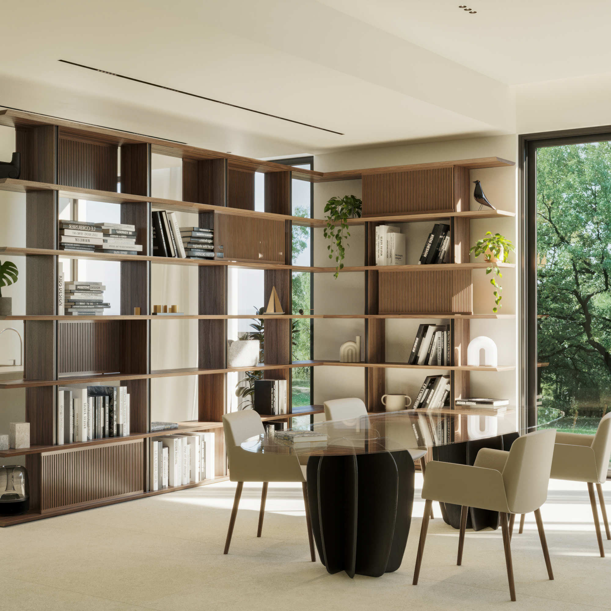 Stockholm Bookcase - Bronze/Walnut Stained Walnut-4