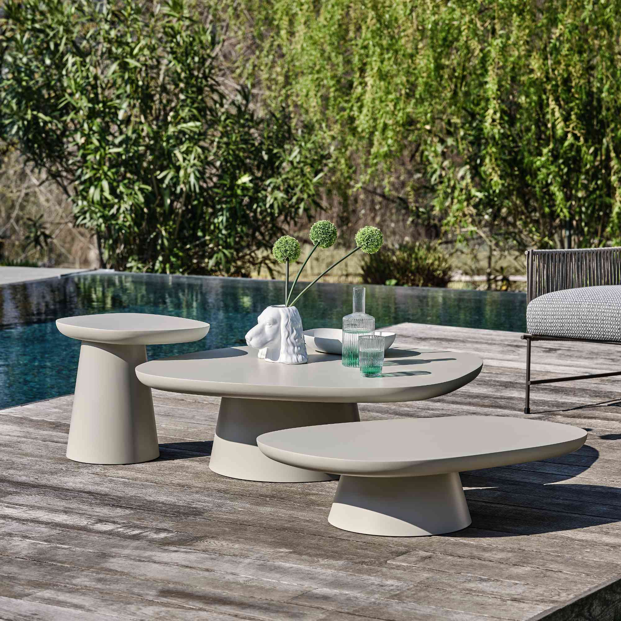 Stone-Out OJTL02 Outdoor Coffee Table - Grigio Seta (LE10)
