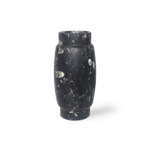 Stone Fossile Vase - Fossil Black Marble