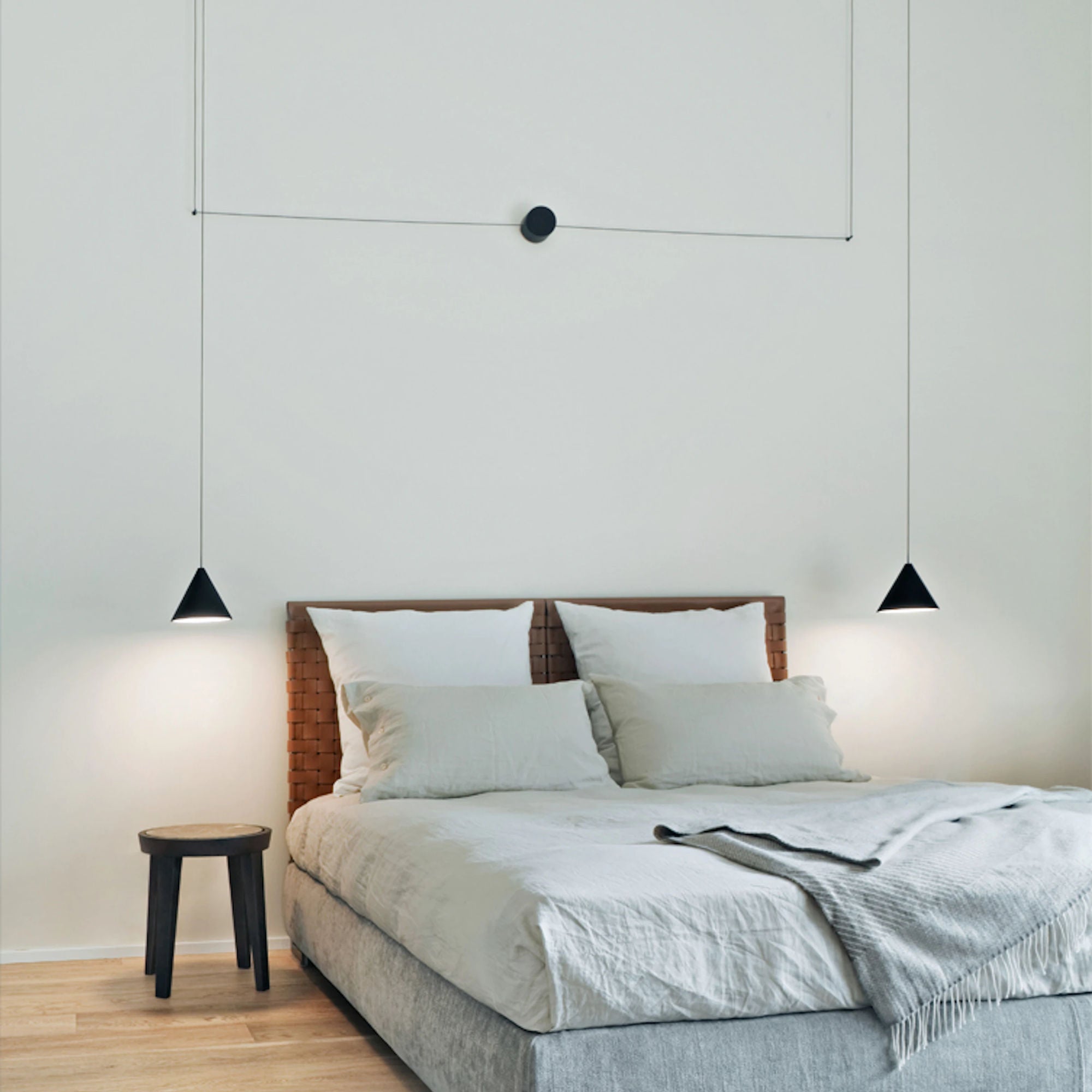 String Light Cone 22 MT Touch Dimmer Pendant Lamp - Black-3