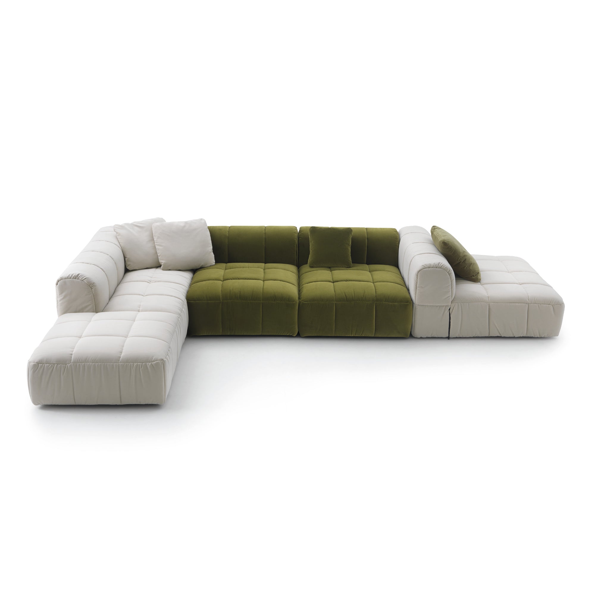 Strips S19 Sofa - Fabric T4 (Swing 36) / Fabric T4 (Mistral 1401)-1