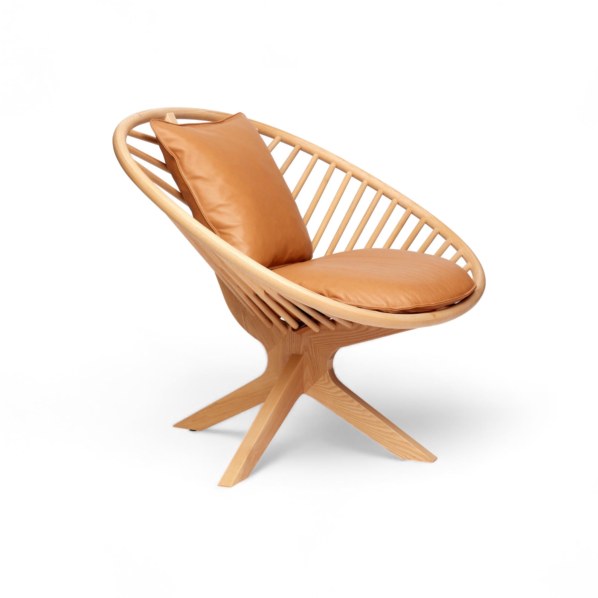 Superstructure Armchair - Oak/Leather Elmosoft (43024)-1