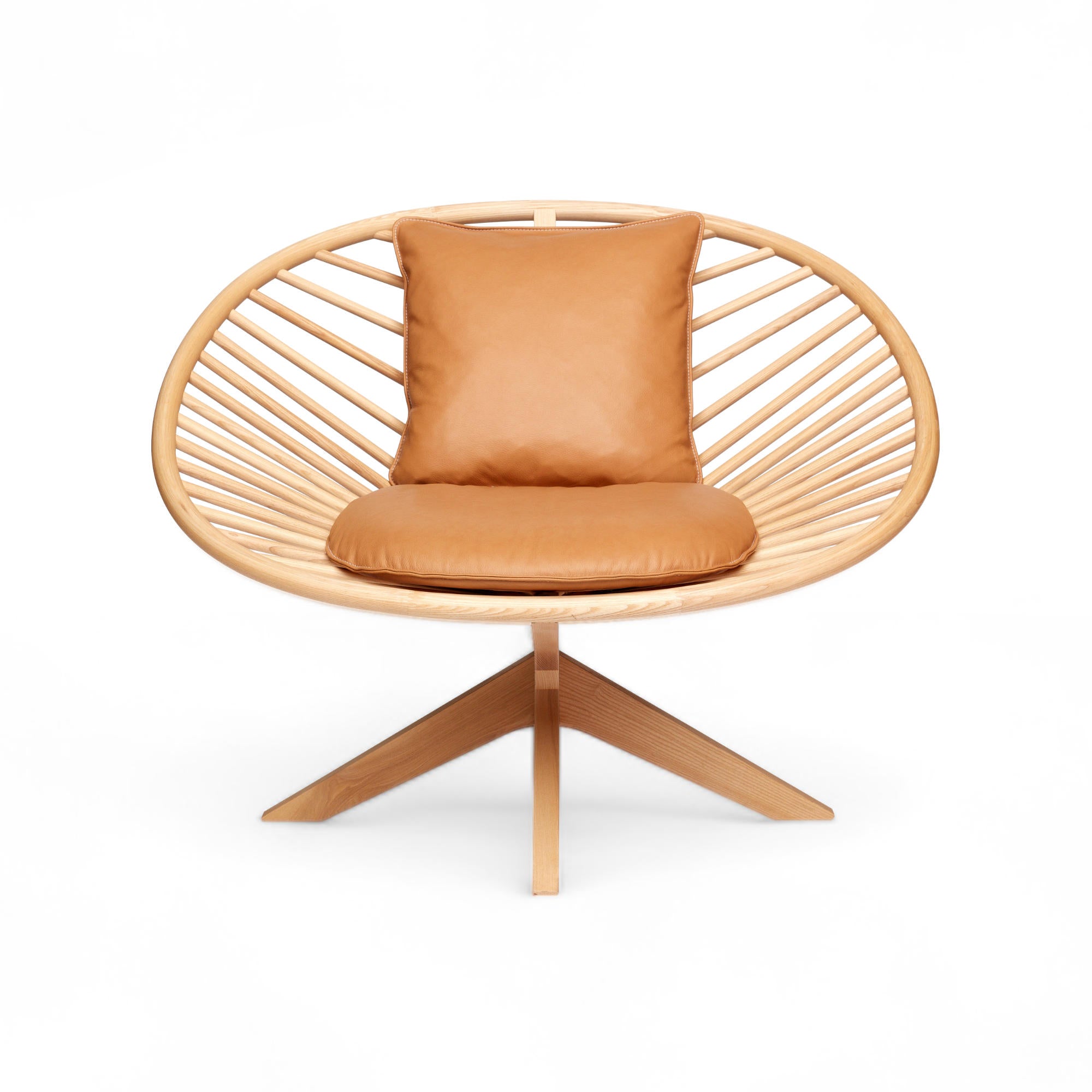 Superstructure Armchair - Oak/Leather Elmosoft (43024)-3