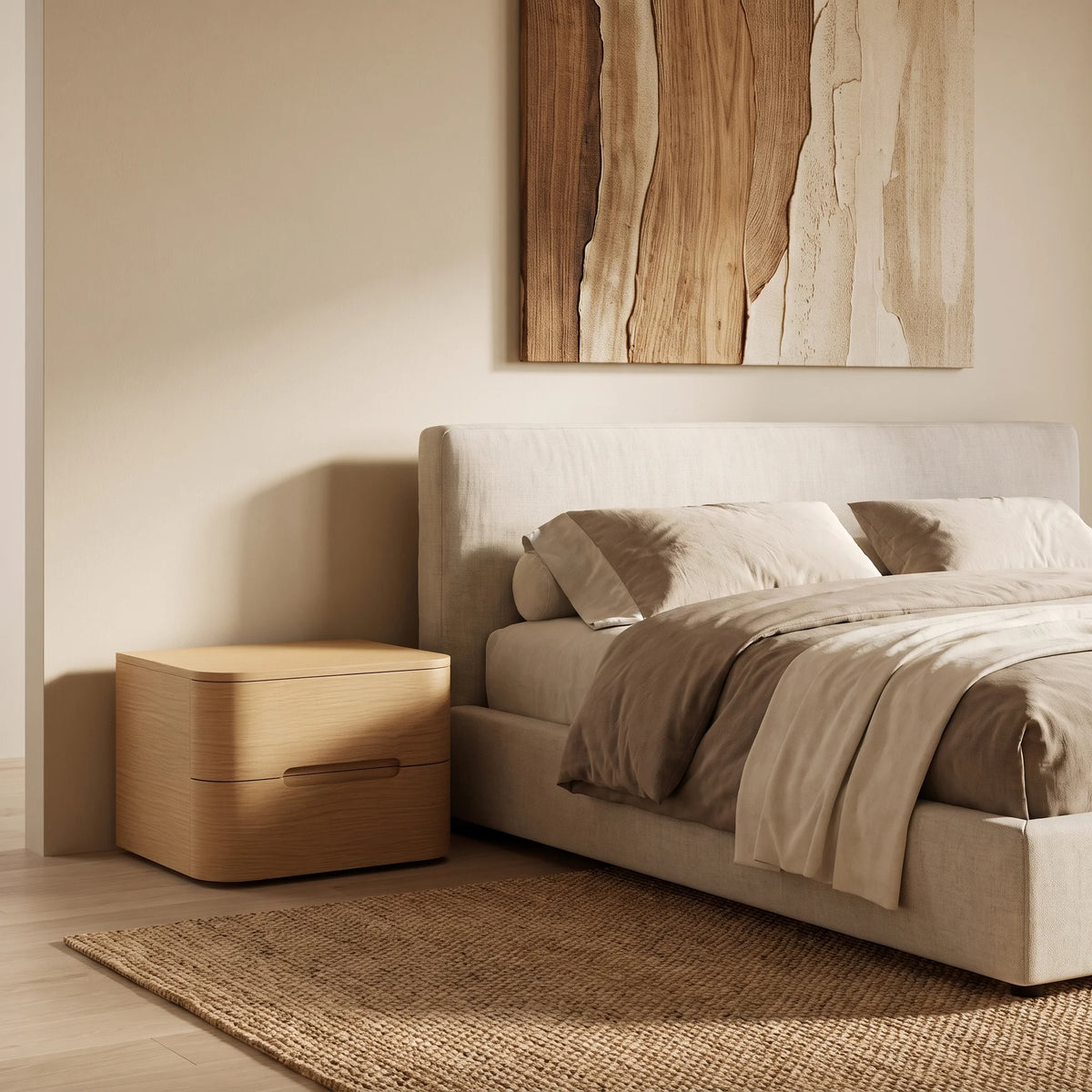 Surf Bedside Table – 50x45x36 / Wood (European Oak)-2