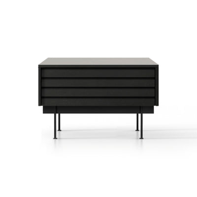Sussex SSX141.17 Bedside Table - Black/Ebony Stained Oak