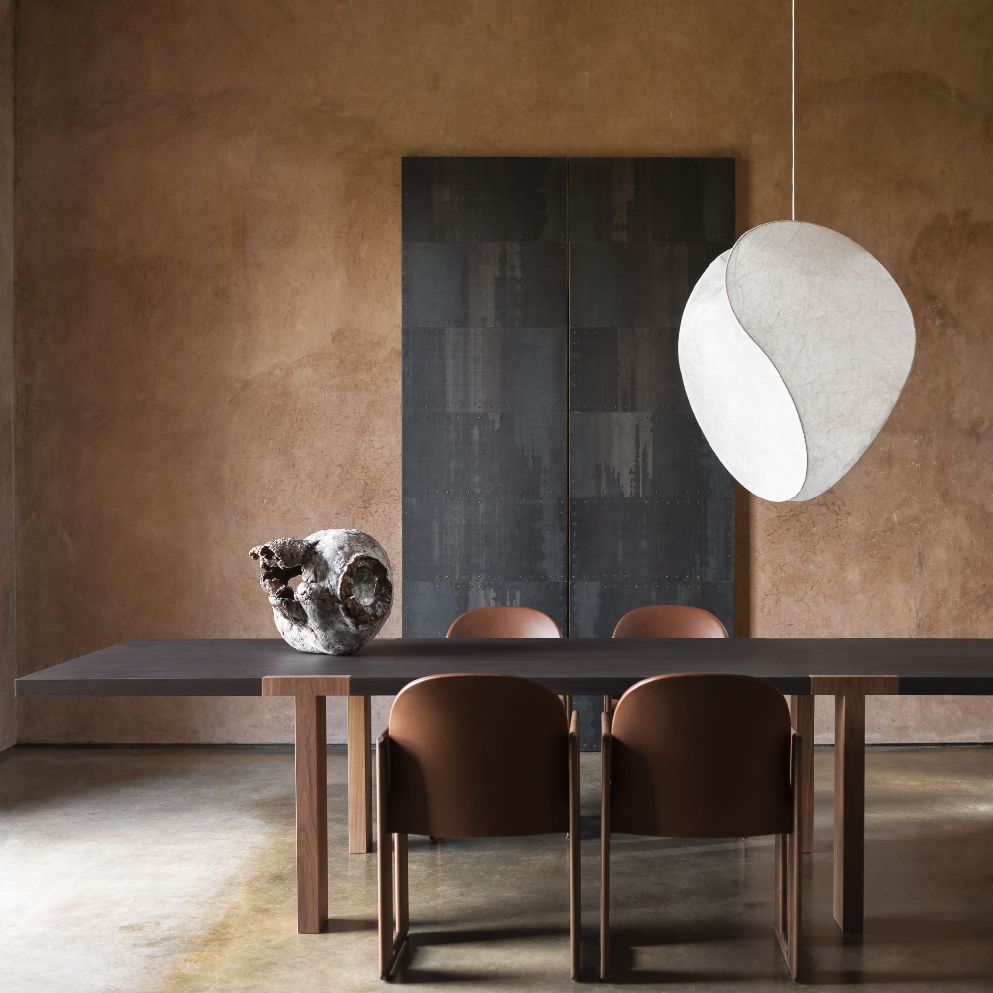 T-Table 322 Dining Table - Walnut/Grey Stained