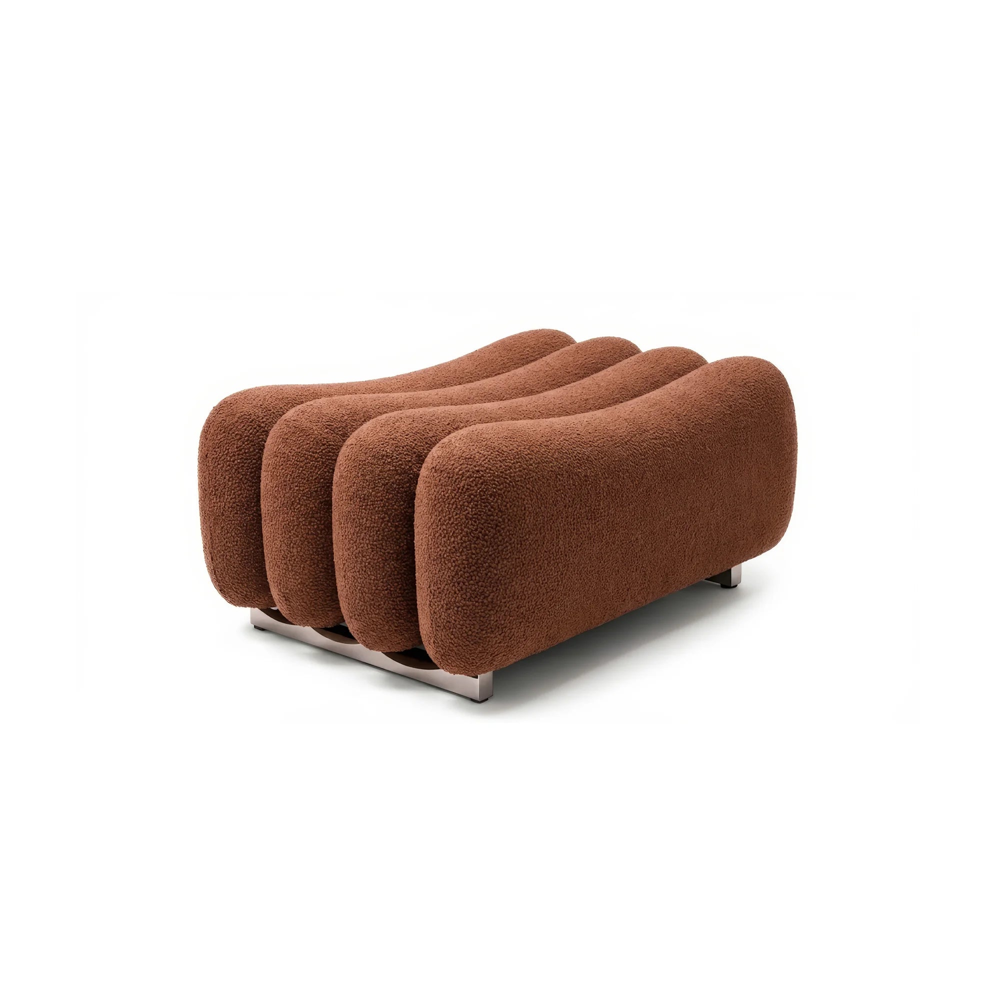 Additional System 0ADSPF090 Pouf - Polished Chrome/Fabric D (Dionea 06)-1