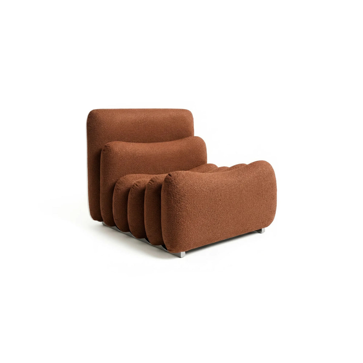 Additional System 0ADSPL090 Armchair - Polished Chrome/Fabric D (Dionea 06)-1