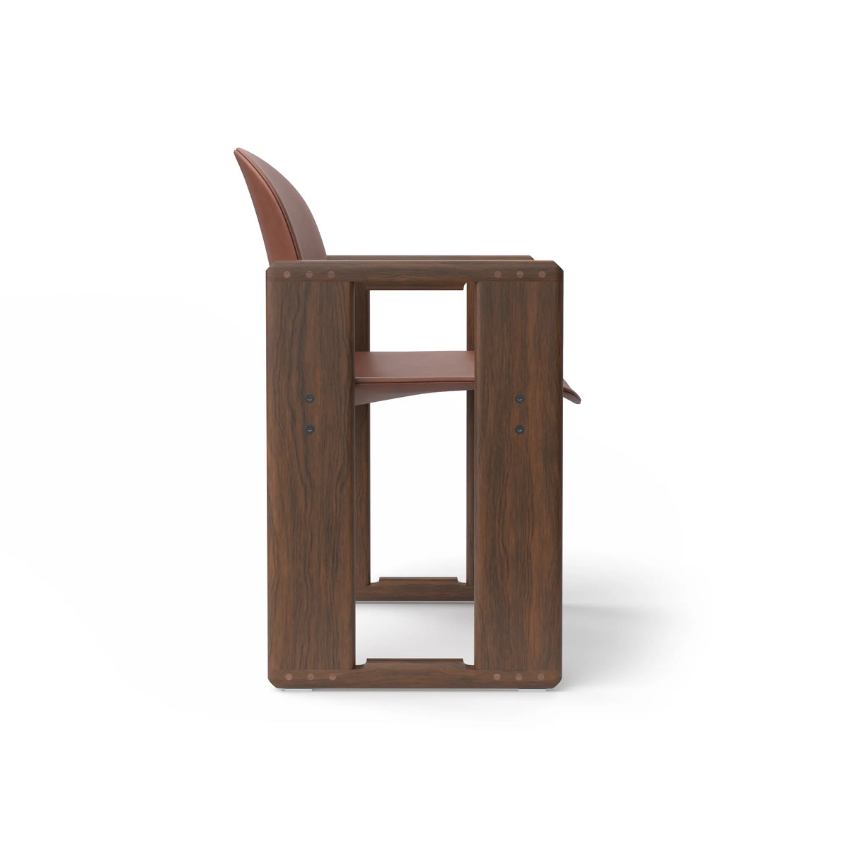 Dialogo 0DLGSD02 Dining Chair - Stained Walnut T134/Leather 2 (Guarana 08)-6