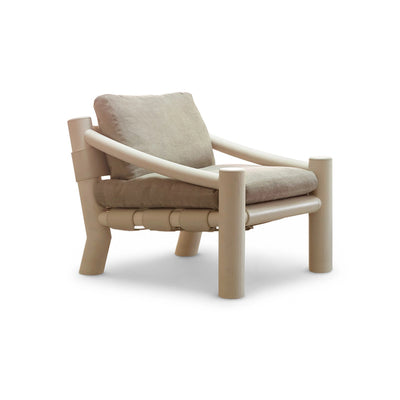 Elephant Soft 72 Armchair - T175 Matt Lacquered Ivory/Fabric Z (Zurah 03)