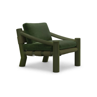 Elephant Soft 72 Armchair - T206 Matt Lacquered Green/Fabric U (Ombra 14)