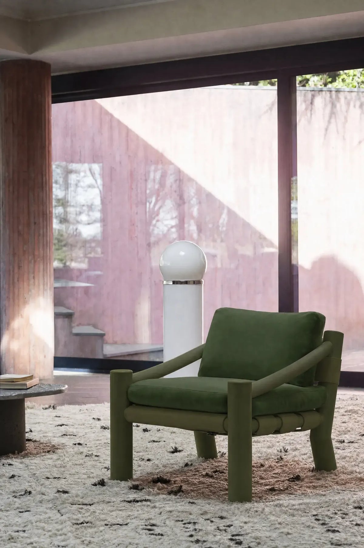 Elephant Soft 72 Armchair - T206 Matt Lacquered Green/Fabric U (Ombra 14)