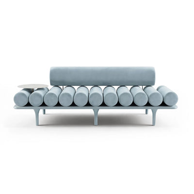 Five to Nine 200 Bench - T219 Glossy Lacquered Grey/T125 Concrete/Fabric T (Tiare 02)